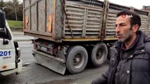 Çöp kamyonu aniden fren yapan tıra çarptı: 1 yaralı