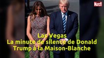 Las Vegas : la minute de silence de Donald et Melania Trump à la Maison-Blanche