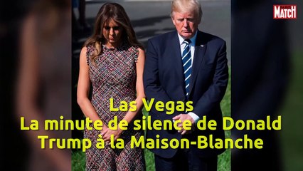 Las Vegas : la minute de silence de Donald et Melania Trump à la Maison-Blanche