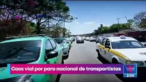 Paro de transportistas causa caos en carreteras del país