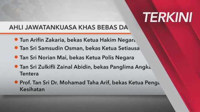 [TERKINI] Pelantikan 19 Ahli Jawatankuasa Khas Bebas Darurat 2021