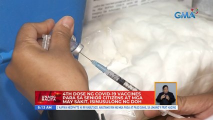 4th dose ng COVID-19 vaccines para sa senior citizens at mga may sakit, isinusulong ng DOH | UB