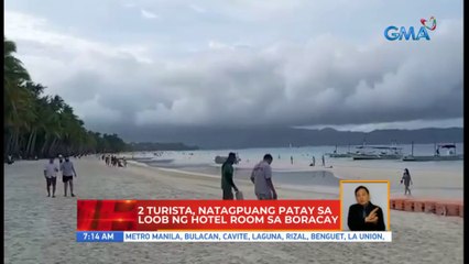 2 turista, natagpuang patay sa loob ng hotel room sa Boracay | UB