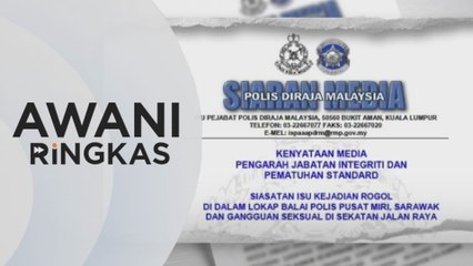 AWANI Ringkas: Polis ambil tindakan kes gangguan seksual | Agensi Agama sedia bantu yang terjebak "Sugarbook"