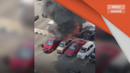 Kebakaran | Enam kenderaan terbakar, disyaki perbuatan khianat