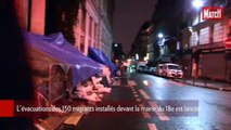 Migrants : vacuation du campement de la mairie du 18e