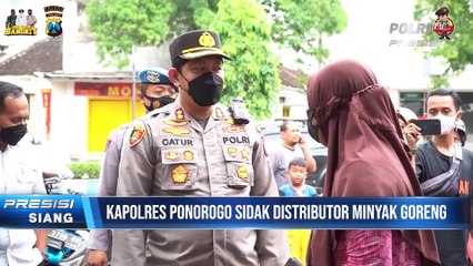 Kapolres Pnorogo Dan Kadis Perdagkum Sidak Distributor Minyak Goreng