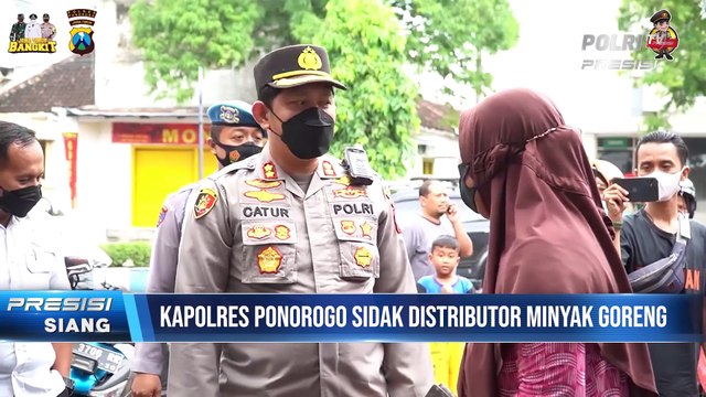 Kapolres Pnorogo Dan Kadis Perdagkum Sidak Distributor Minyak Goreng