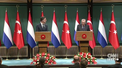Erdoğan ve Rutte, Beştepe'de Ukrayna'yı görüştü