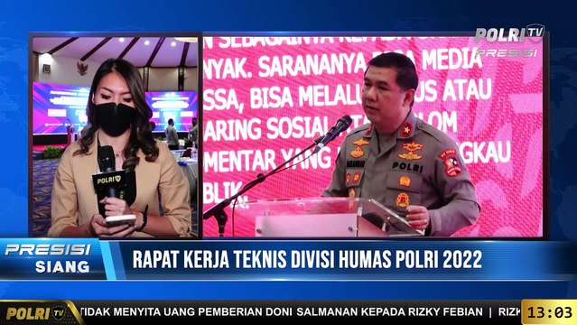 Live Report Natania Terkait Rapat Kerja Teknis Divisi Humas Polri 2022