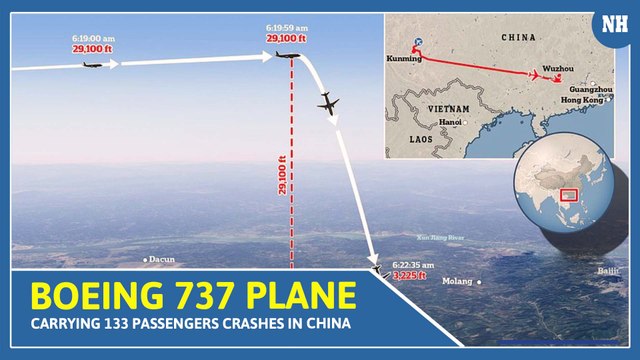 Boeing 737 plane carrying 133 passengers crashes in China