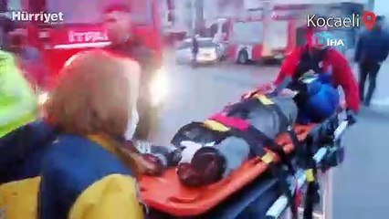 Hurdaya dönen araçtan sağ çıktılar
