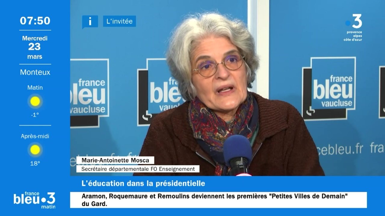 Marie-Antoinette Mosca, invitée de France Bleu Vaucluse