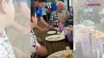 Yaşlı adamın doğum günü kutlanınca bakın nasıl tepki verdi