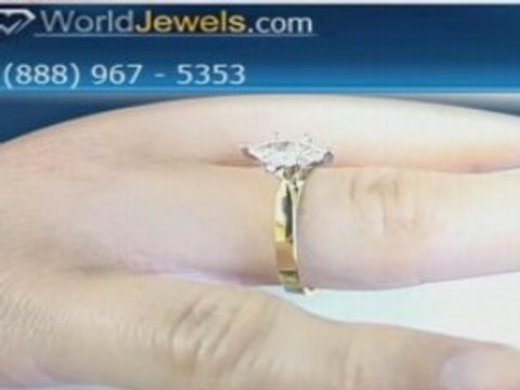 14k Gold Diamond Solitaire Ring 1.00 Carat V-15