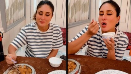 Kareena Kapoor Khan ने चिढ़ा- चिढ़ाकर खाया मूँग दाल हलवा, देखे वीडियो | FilmiBeat