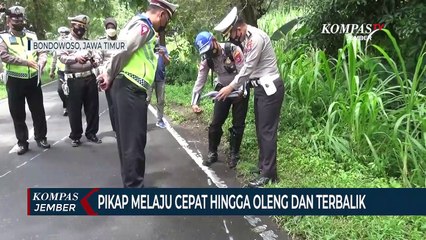 Olah TKP Pikap Terbalik Tewaskan 5 Orang, Pikap Melaju Cepat dan Oleng