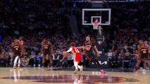 Hot dog for Gibson - Young breaks Gibson's ankles to make jumper