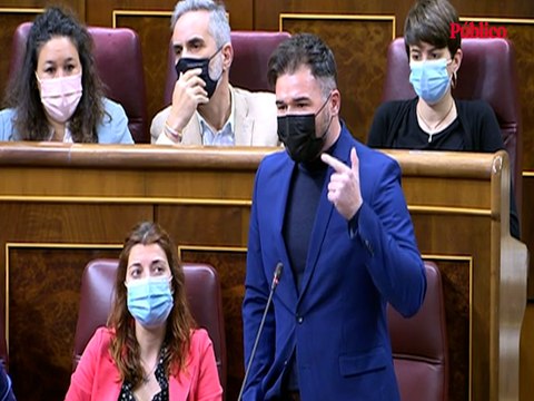 El aplaudido discurso de Rufián: ¿No están hartos de decir que viene alguien como Abascal, que no ha trabajado en su vida?
