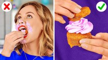 CLEVER FOOD HACKS TO SAVE YOUR DAY Viral Food Tricks by 123 GO!