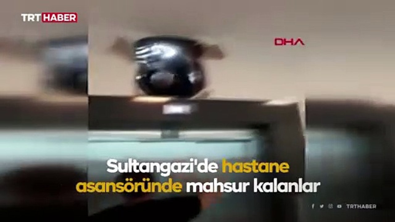 Asansörde mahsur kaldılar, duvarı kırarak kurtuldular