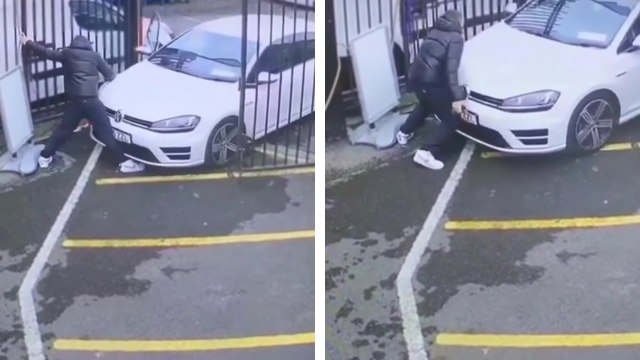 Quand tu oublies le frein à main mais que tu veux pas abîmer ta voiture