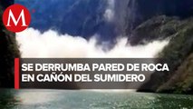 En Chiapas, cierran navegación en Cañón del Sumidero por desprendimiento de rocas