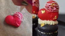 'Cake artist aims for the NEXT LEVEL by preparing cute HEART-SHAPED MACARONS laden with gold flakes'