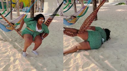 'Birthday girl learns the hard way that hammocks aren't for her'
