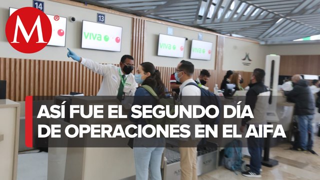 Con cinco vuelos diarios y tres compañías aéreas, el segundo día del AIFA