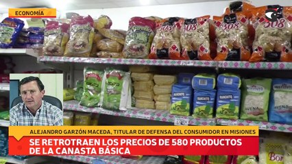 Se retrotraen los precios de 580 productos de la canasta básica