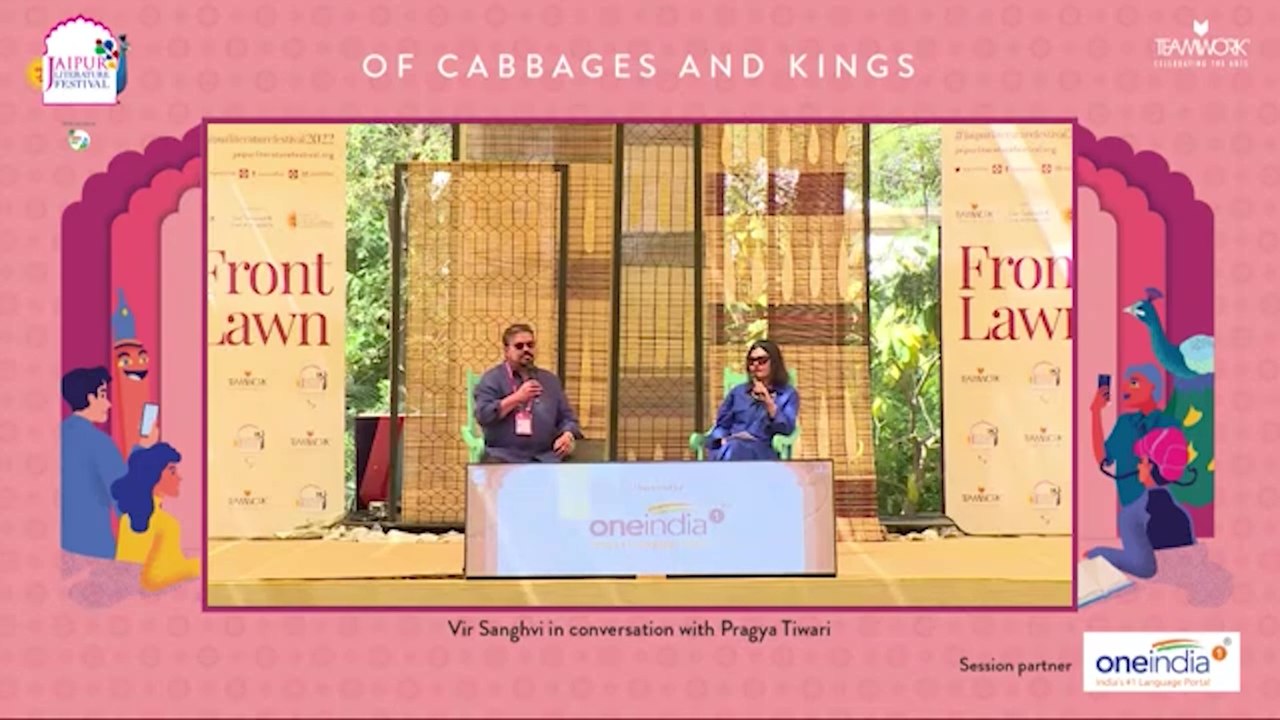 JLF 2022: OF CABBAGES AND KINGS | Vir Sanghvi in conversation with Pragya Tiwari | Oneindia Tamil
