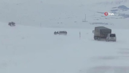 Aşkale'de aniden bastıran tipi geçit vermedi