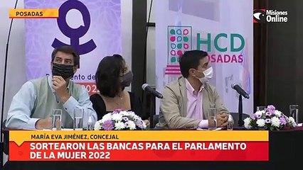 Sortearon las bancas para el Parlamento de la Mujer 2022