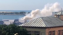 Fire breaks out at the Queens Wharf Hotel