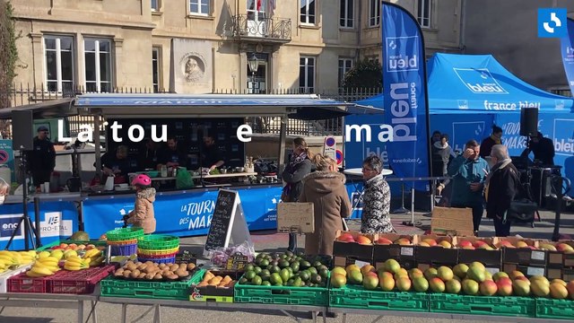 La tournée des marchés pose ses valises place de la mairie à Saint Péray, l'entrée