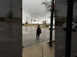Round Rock Tornado Forming in the Distance From Car Dealership
