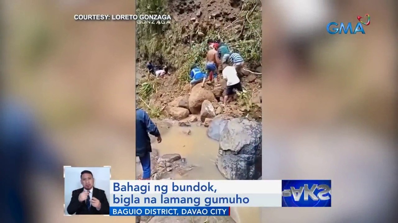 Bahagi ng bundok, bigla na lamang gumuho | Saksi