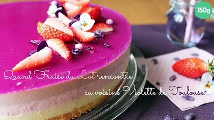 Bavarois fraise & violette