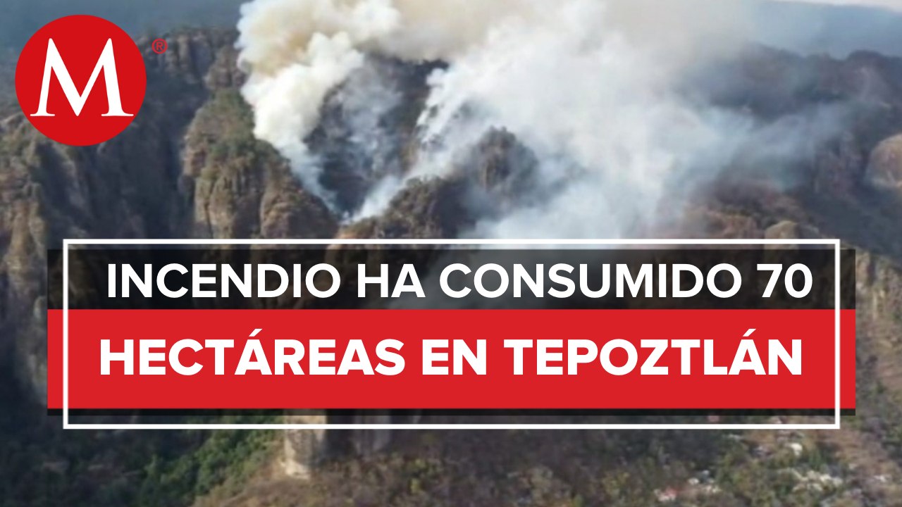 Continua incendio del cerro Tepozteco en Morelos