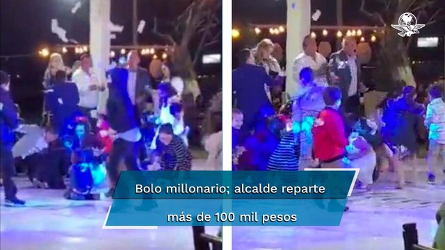 Alcalde de Morena en Coahuila avienta miles de pesos en billetes como “Bolo”