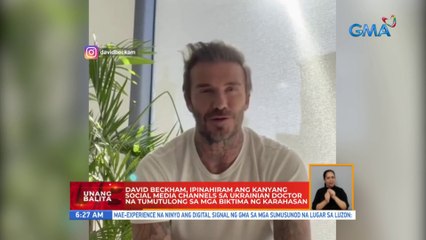 David Beckham, ipinahiram ang kanyang social media channels sa Ukrainian doctor na tumutulong sa mga biktima ng karahasan | UB