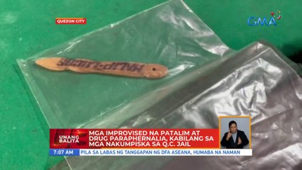 Mga improvised na patalim at drug paraphernalia, kabilang sa mga nakumpiska sa QC Jail | UB