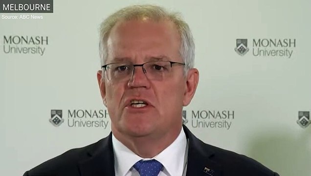 'Before the pandemic mRNA looked like science fiction', Prime Minister Scott Morrison in Melbourne, VIC | March 24, 2022 | ACM