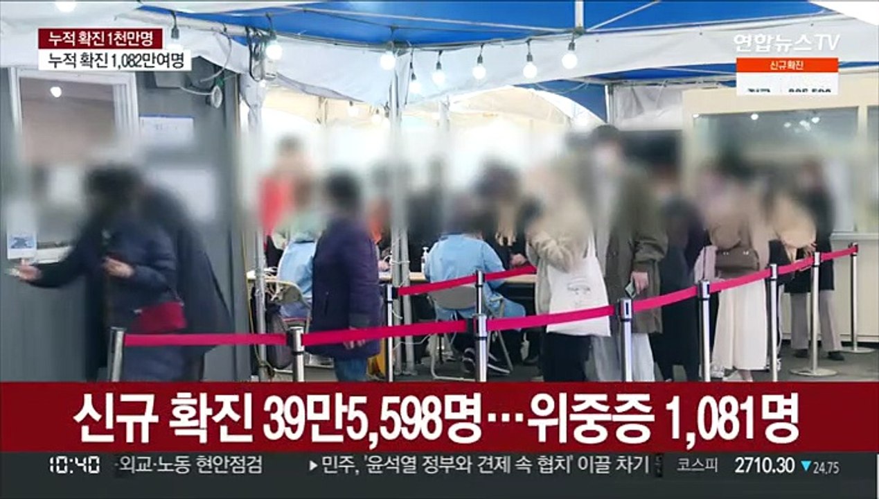 코로나 사망자 470명 최다…신규확진 40만명 육박