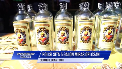 Rumah Produksi Miras Oplosan di Krembung Digerebek Satresnarkoba Polresta Sidoarjo