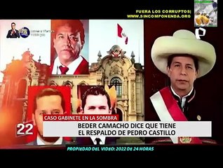 NO SE VA: BEDER CAMACHO ASEGURA QUE NO RENUNCIARÁ PORQUE TIENE EL RESPALDO DEL PRESIDENTE CASTILLO