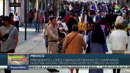 Presidente de México denuncia campañas de comunicación de grupos opositores