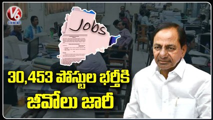 30,453 job notification Go passed By Telangana Government _ V6 News