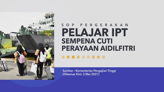 [INFOGRAFIK] SOP Pergerakan Pelajar IPT Sempena Cuti Perayaan Aidilfitri